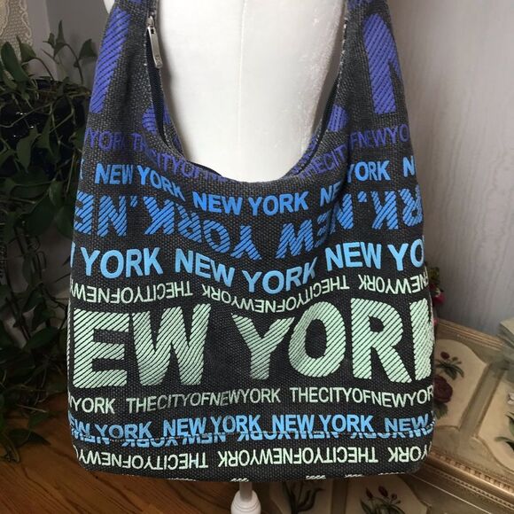 Robin Ruth New York Large Canvas Bag Tote Zip Closure - Picture 4 of 16